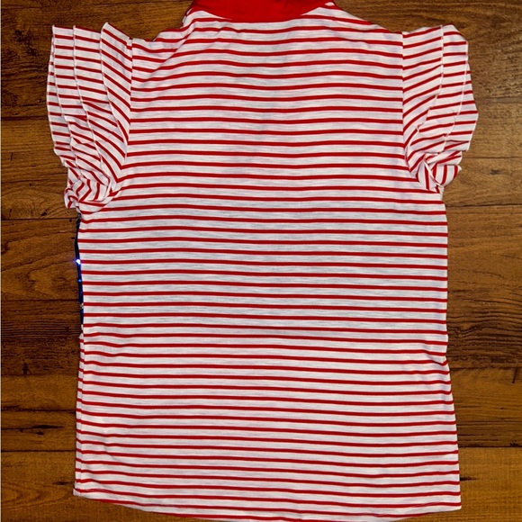 Sunshine & Rodeos • Red/White/Blue • Striped • Stars • Large • Sequins • Shirt - Picture 6 of 8